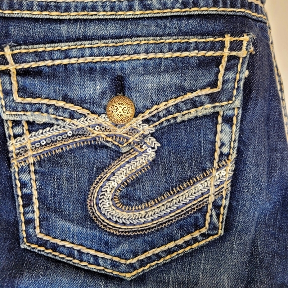 Silver Jeans co CR00580 Western Glove Works jeans woman size W28/L33 - Picture 1 of 8